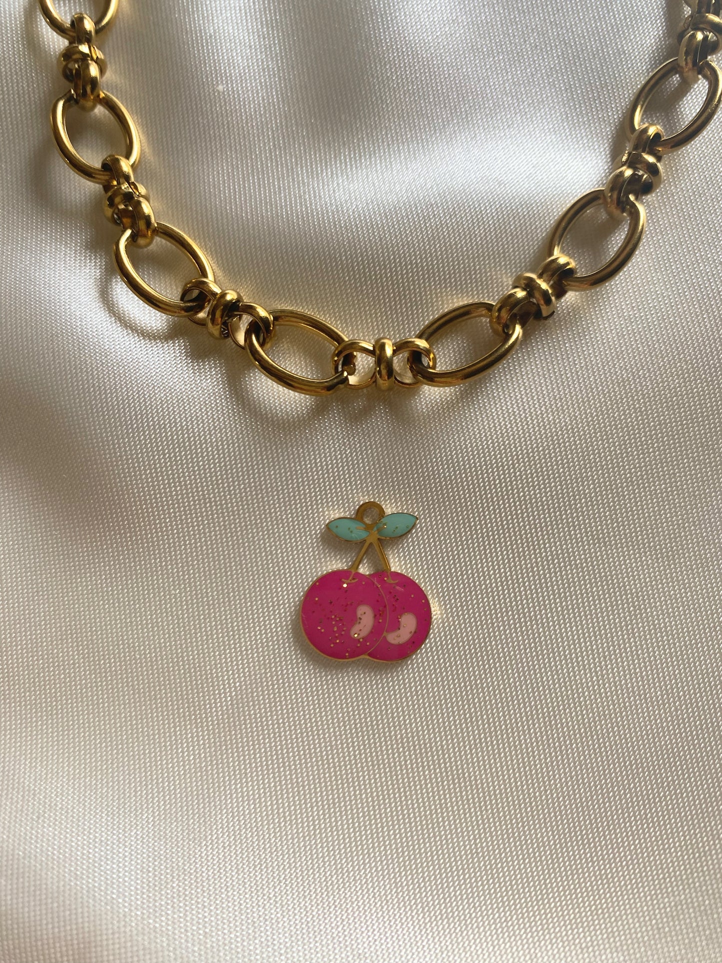 Charms cerise rose