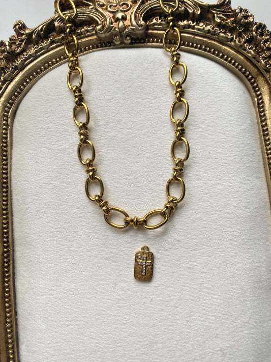 Charms médaillon croix