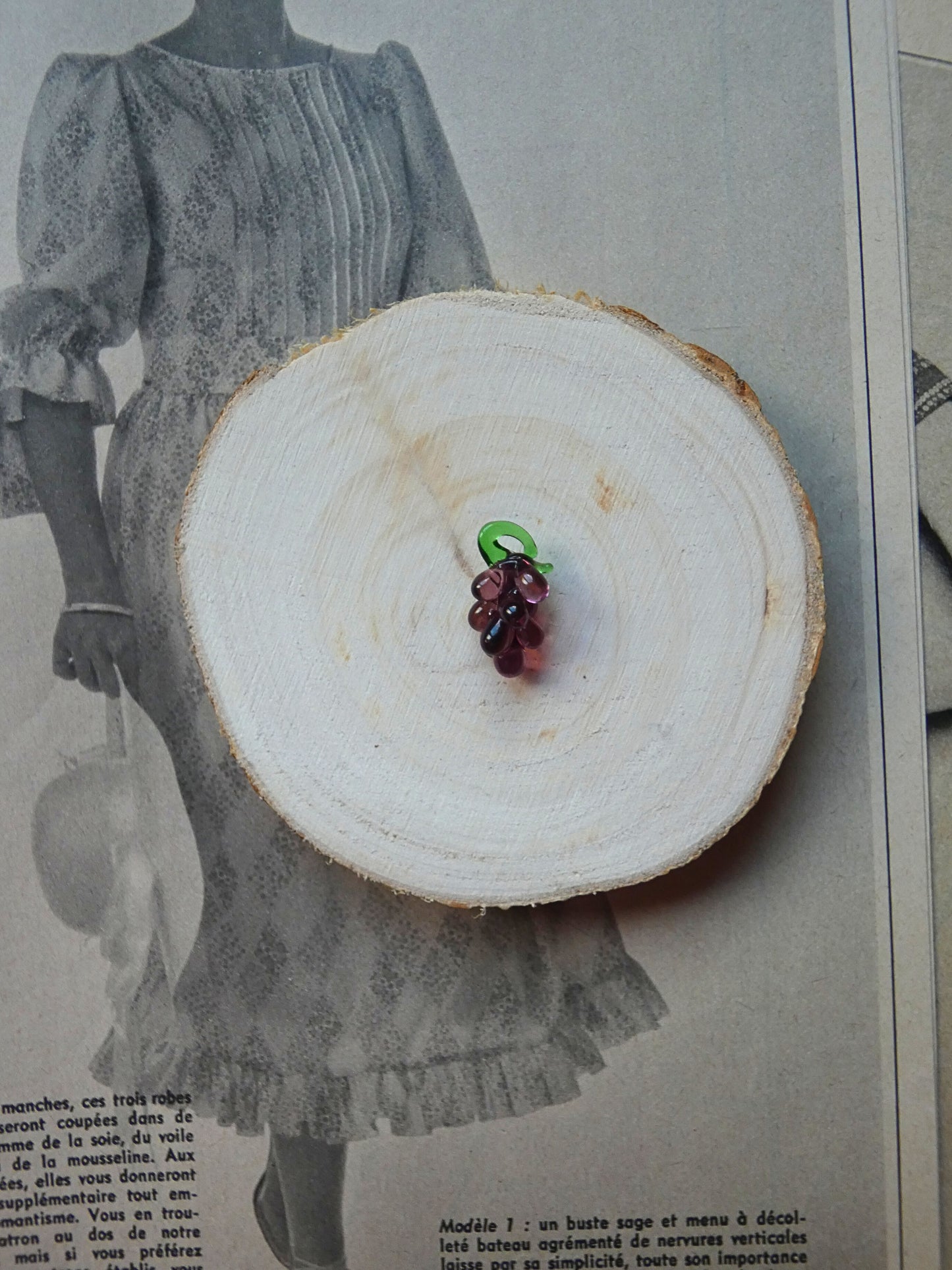 Charms raisin en verre